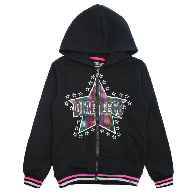 Picture of 11828 GIRLS DIABLESS THERMAL FLEECY HOODY ZIP UP JACKET